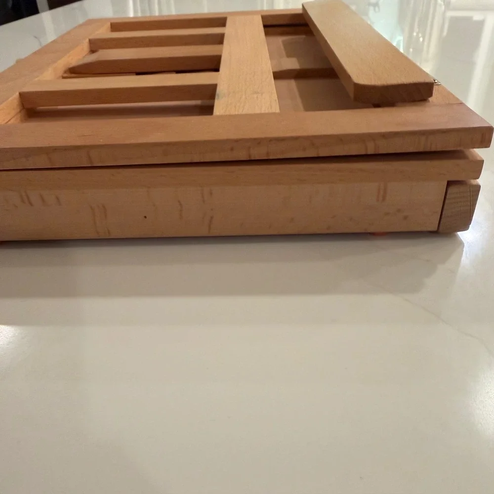Portable Wooden Tabletop Easel Storage Sketch Box Adjustable Artist Stand Case‎